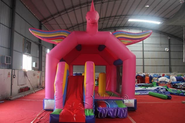 commercial Inflatable Rainbow Unicorn Bouncer