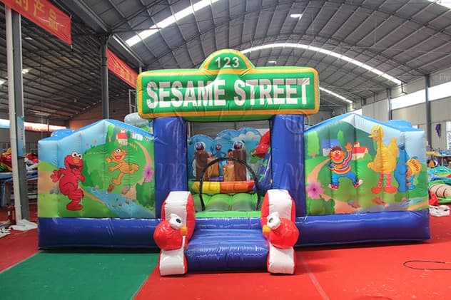 commercial Sesame Street Inflatable Bounce House