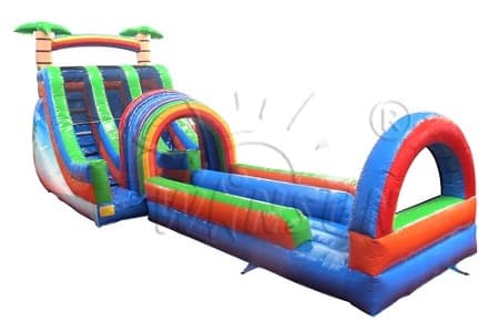 WSS-177 Double Funnel Tunnel Inflatable Water Slide