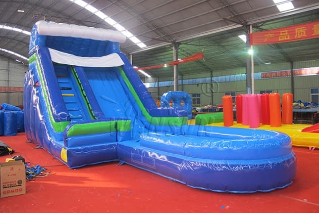 inflatable water slide with pool for sale