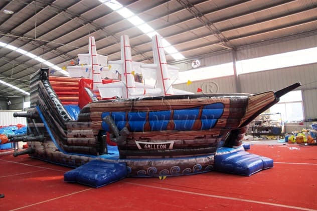 commercial pirate ship inflatable slide