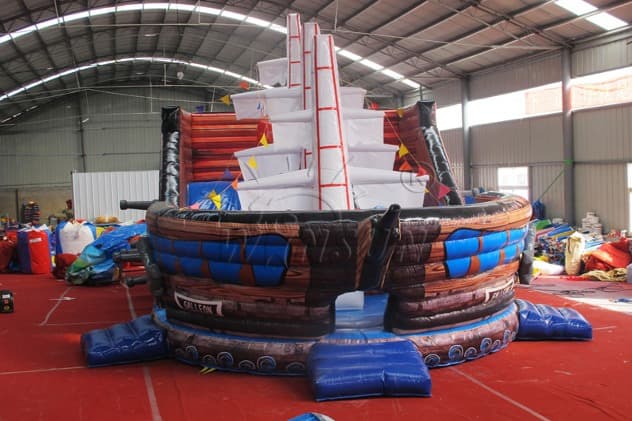 outdoor indoor wholesale pirate ship inflatable slide