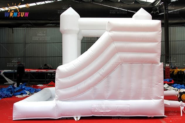 outdoor white jumping castle