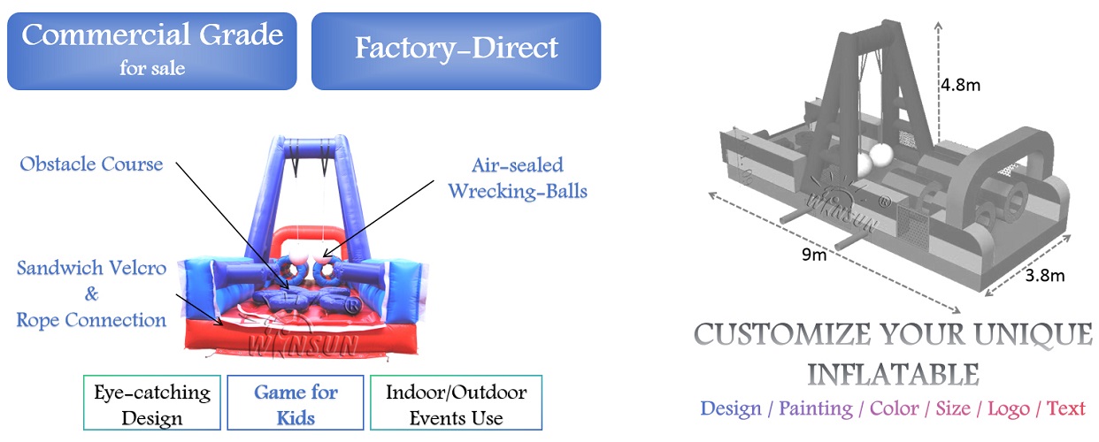 Commercial Inflatable Obstacle Course outdoor for sale