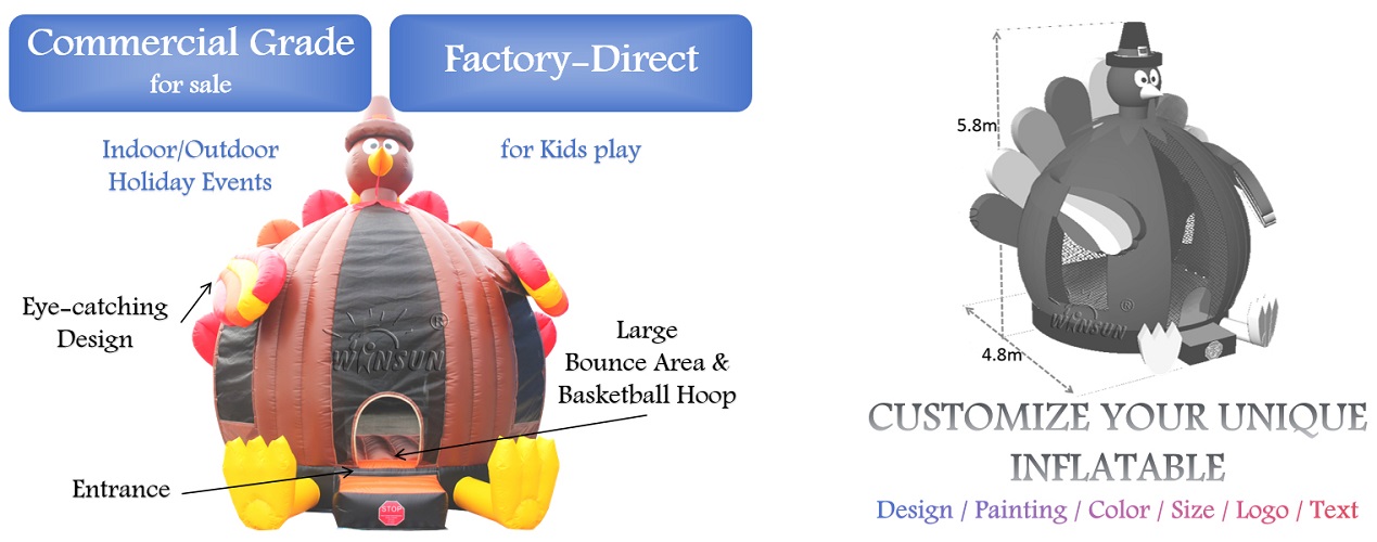 Inflatable Turkey Bounce House