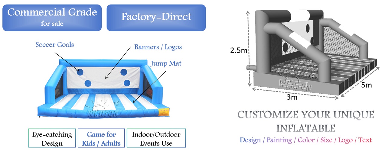 commercial Inflatable Soccer Goal With Score Point Holes