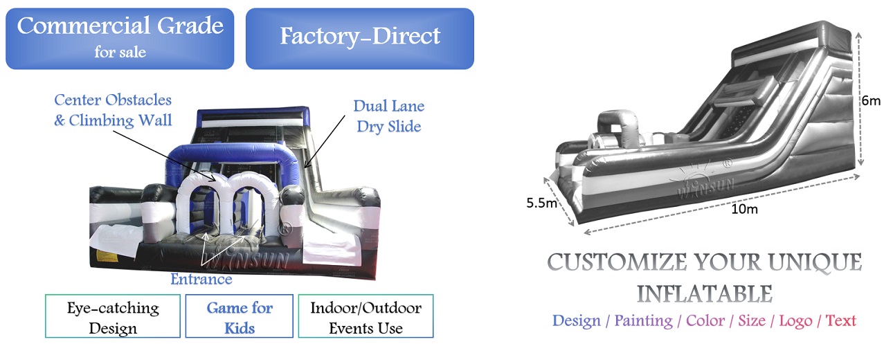 outdoor Dual Lane Inflatable Slide for sale