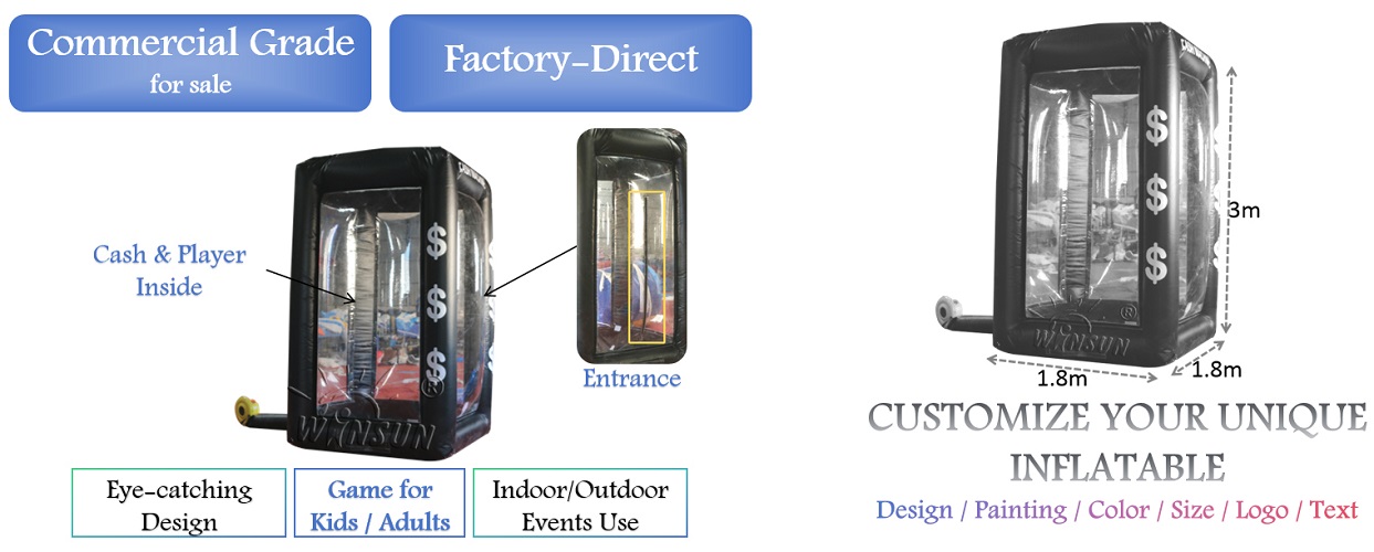 Inflatable Cash Cube Booth