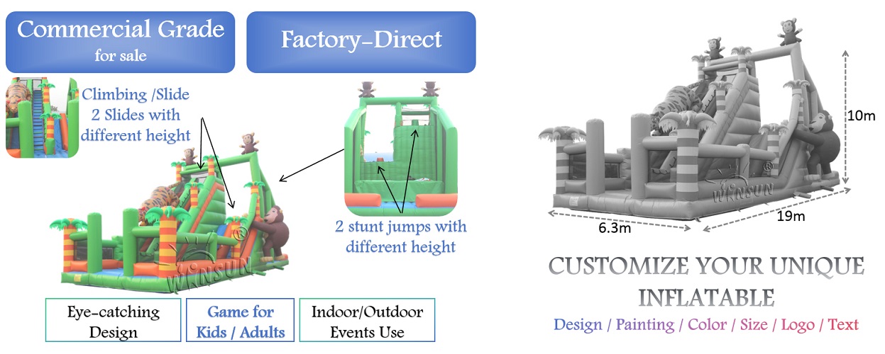 Jungle Drop Inflatable Free Fall for adults