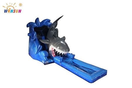 WSS-238 Shark Water Slide with Inflatable Pool