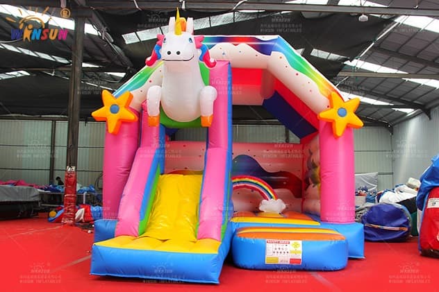 unicorn theme inflatable combo for sale