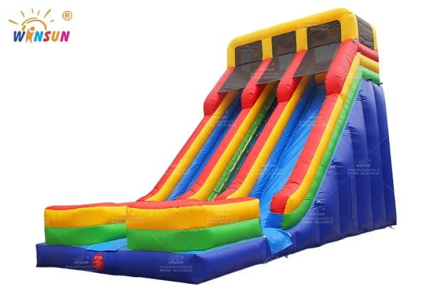 outdoor dual lane inflatable dry slide