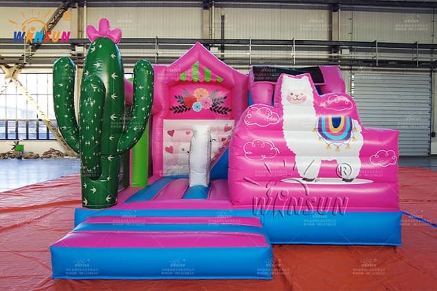 Custom Inflatable Combo Alpaca Theme for kids