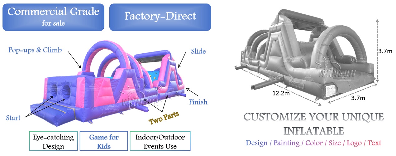 Custom Inflatable Obstacle Course Race Game for sale