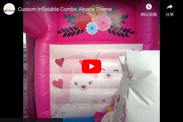 commercial Inflatable Combo Alpaca Theme