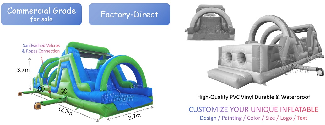 commercial inflatable obstacle course for sale