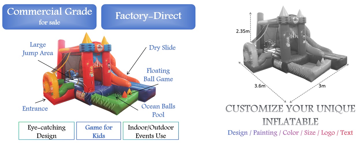 Commercial Inflatable Combo Slide for sale