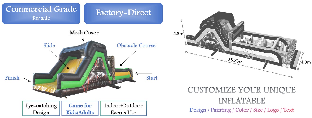 Commercial Inflatable Obstacle Course Game Theme for sale