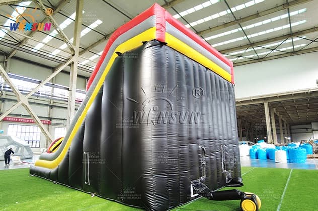 Dual lane inflatale dry slide for adults