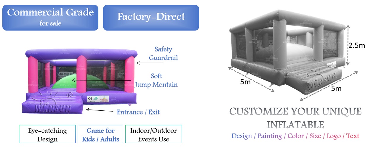 Inflatable Air Mountain Bouncer outdoor for adults