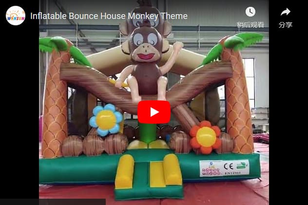 Inflatable Bounce House Monkey Theme outdoor for kids