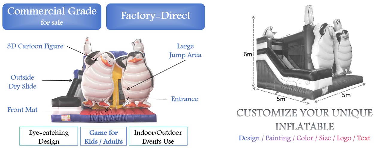 Inflatable Penguin Combo outdoor for sale