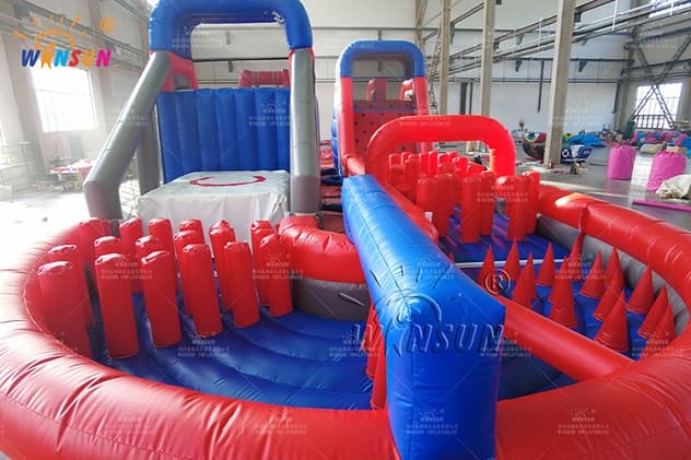 kids outdoor Inflatable U-shaped Obstacle Course