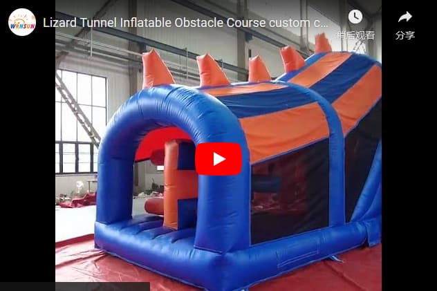 Lizard Tunnel Inflatable Obstacle Course outdoor