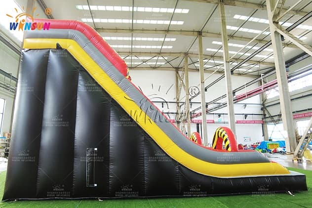 Outdoor inflatable dry slide for competition