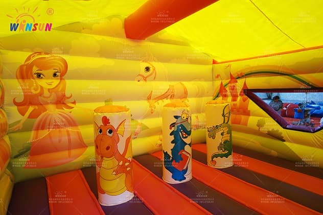 outdoor Princess castle inflatable jumping combo