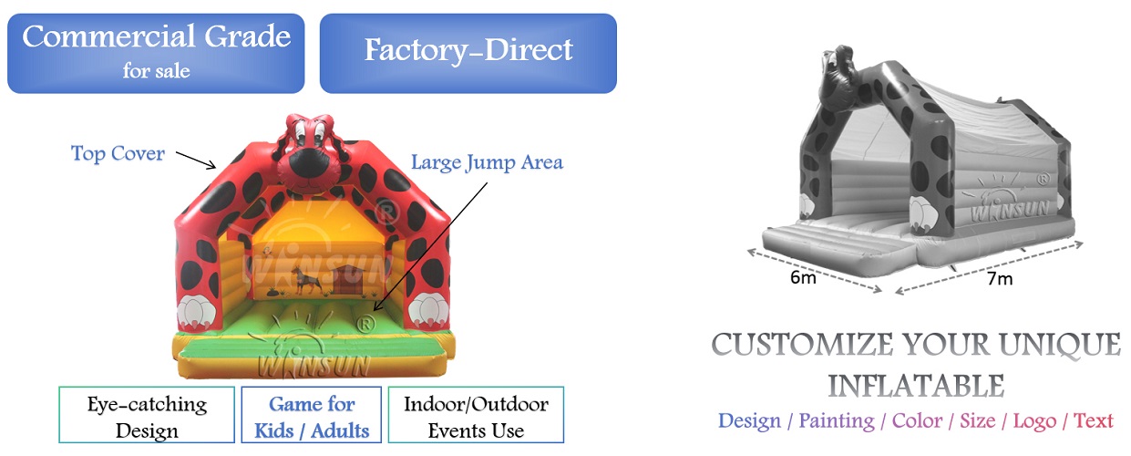 Spotty Dog Inflatable Bouncer outdoor for sale