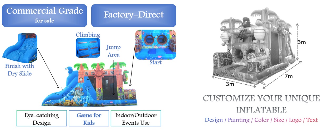 Treasure Island Inflatable Combo for sale