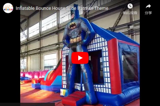 commercial Inflatable Bounce House Slide Batman Theme