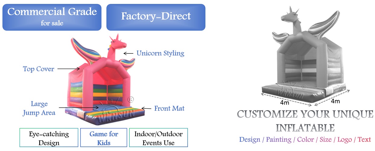 commercial Inflatable Unicorn Bouncer