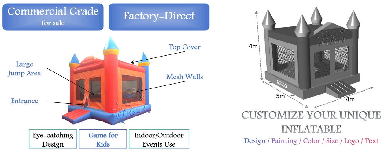 outdoor Inflatable Moonwalk wholesale