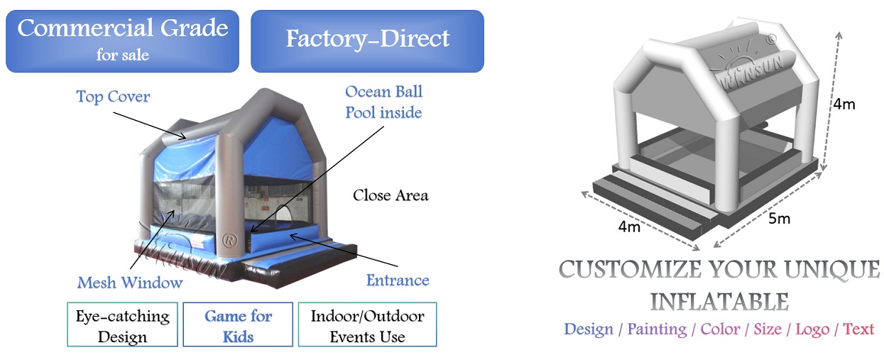 outdoor Ocean Ball Inflatable Castle for sale