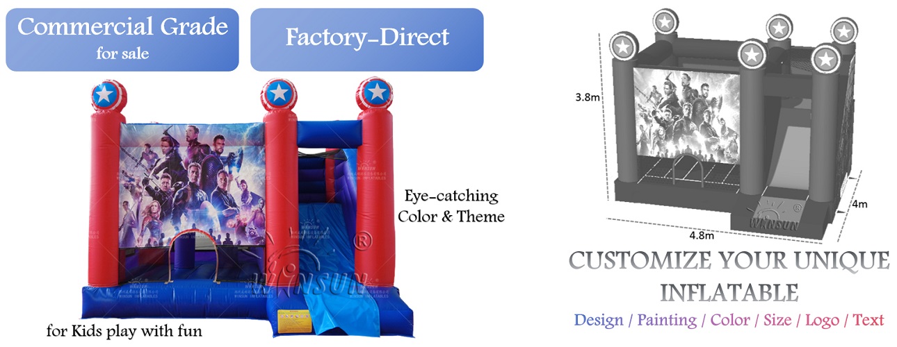 Commercial outdoor Inflatable Combo Custom Theme