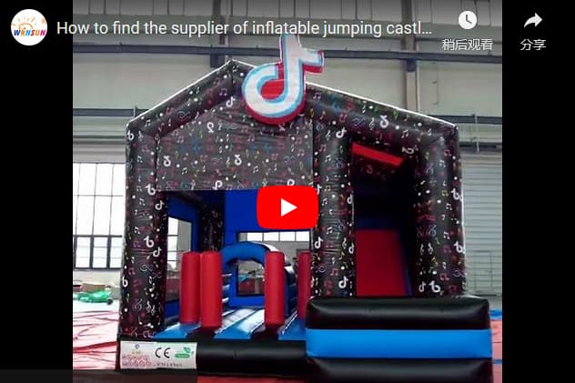 Custom Inflatable Jumping and Slide Combo Tik Tok for sale