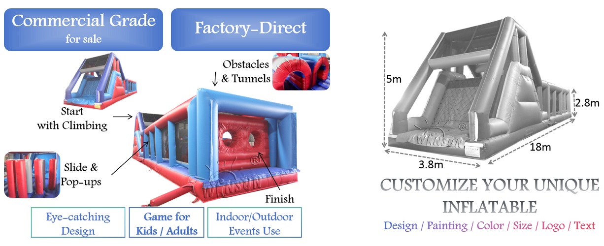 Giant Inflatable Obstacle Course for sale