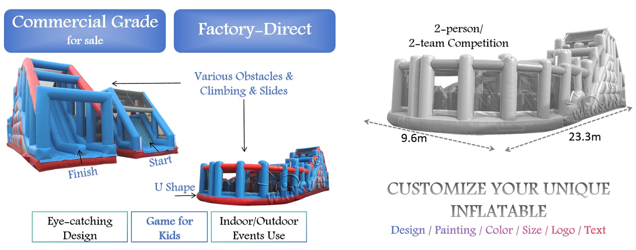 Giant Inflatable Obstacle Course for sale