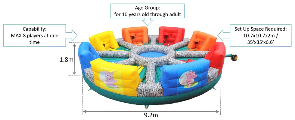 Hungry Hippo Chow Down Inflatable Game