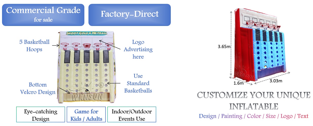 Inflatable Connect Four Basketball Game for sale