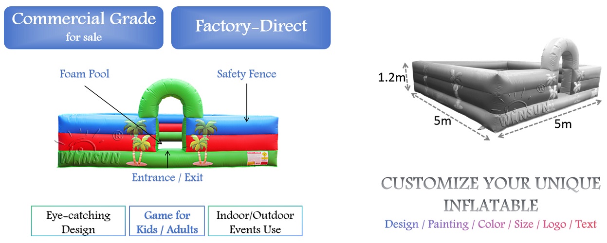 Inflatable foam pool fence outdoor for sale