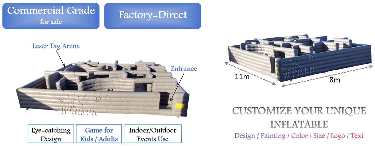 Outdoor Inflatable Laser Tag Arena for adults