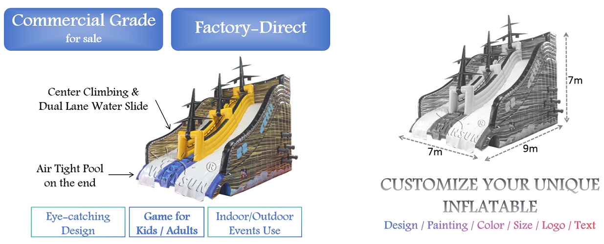 Pirate Ship Inflatable Water Slide for sale