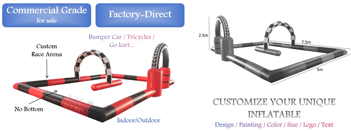 Small Indoor Inflatable Race track for sale