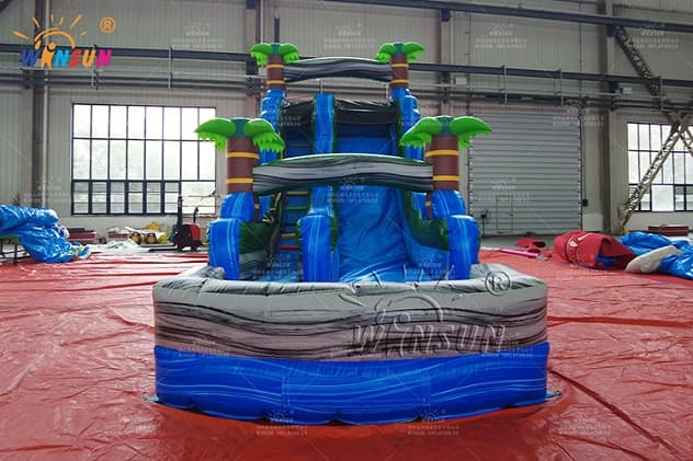Tropical Marble Inflatable Water slide for sale