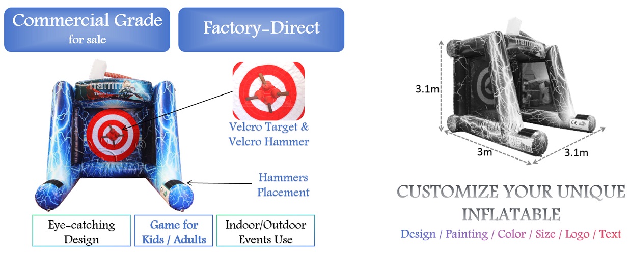 WINSUN Inflatable Thor’s Hammer Toss game
