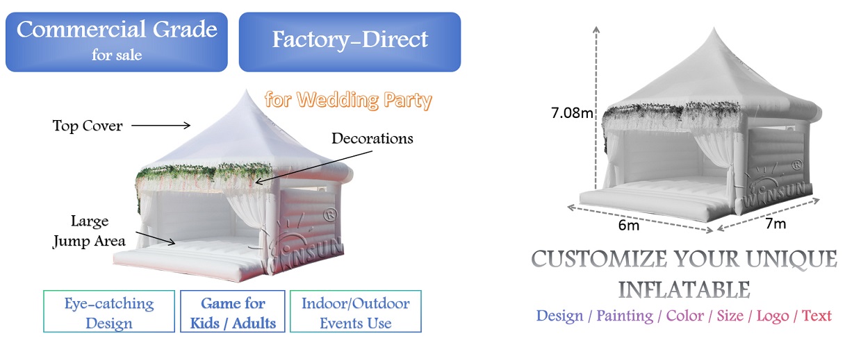 WINSUN Inflatable Wedding Themed Bouncy Castle for sale