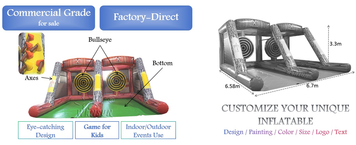 commercial Axe Throwing Inflatable game for sale